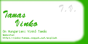 tamas vinko business card